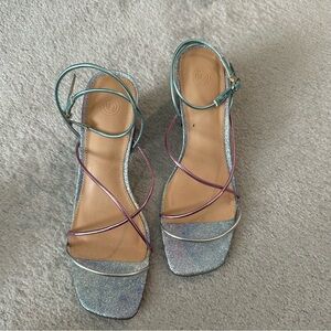 Urban Outfitters Glitter Lace Up Heels